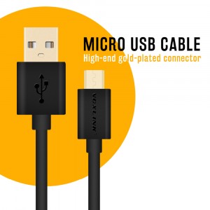 Kabel VOXLINK USB / microUSB 1 m czarny