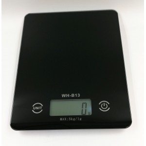 WH-B13 czarna cyfrowa waga kuchenna do 5 kg