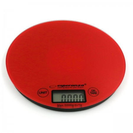 Cyfrowa waga kuchenna Esperanza EKS003R do 5 kg / 1g czerwona