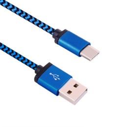 Niebiesko-czarny USB 2.0 - USB-C 3.1 1m